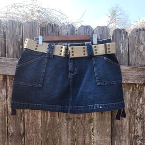 Guess Vntg Downtown Girl Blue Denim Mini Skirt